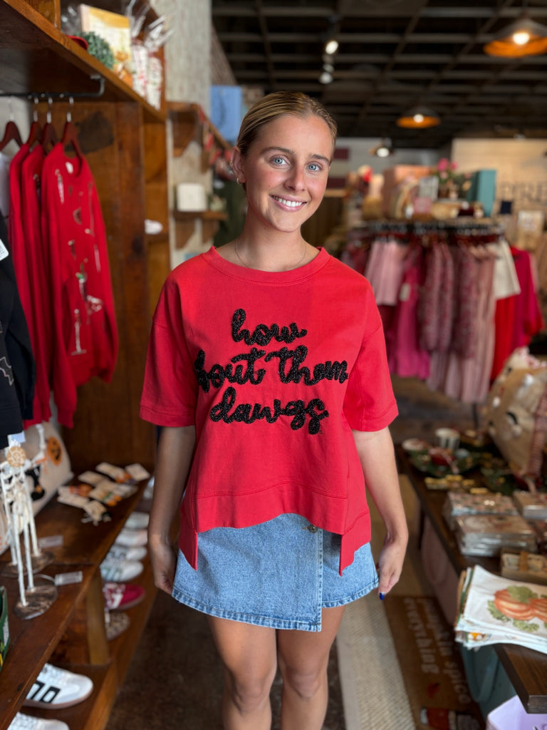 The Glitter Script Boxy Top Georgia