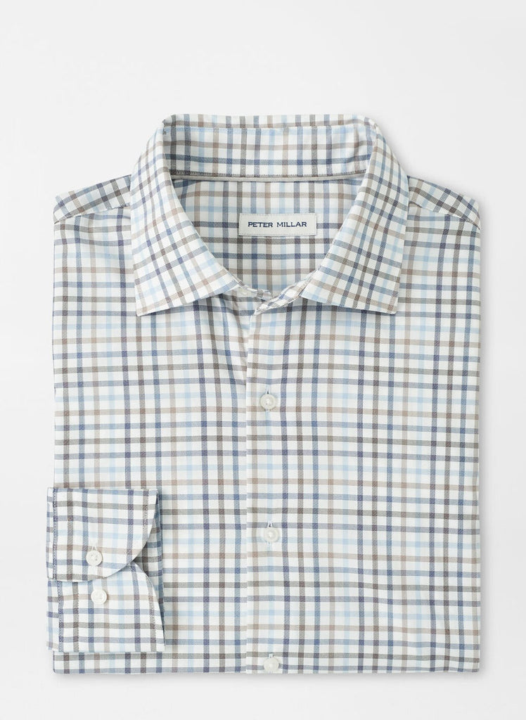 North Coast Crown Lite Cotton-Stretch Sport Shirt Blue Haze