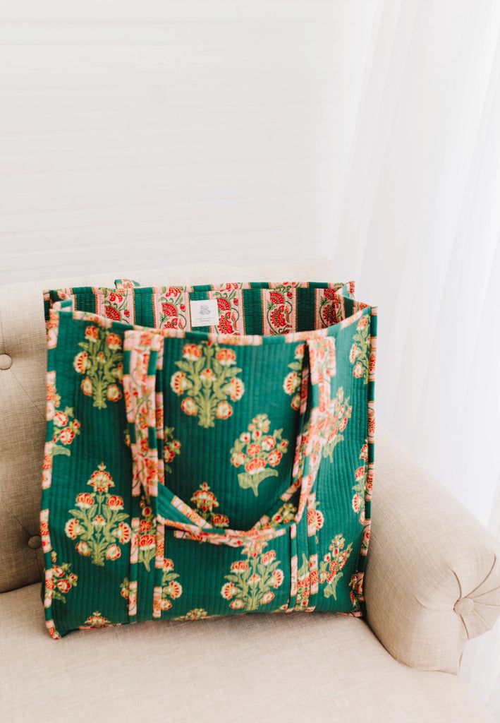 Large Quilted Tote Bag