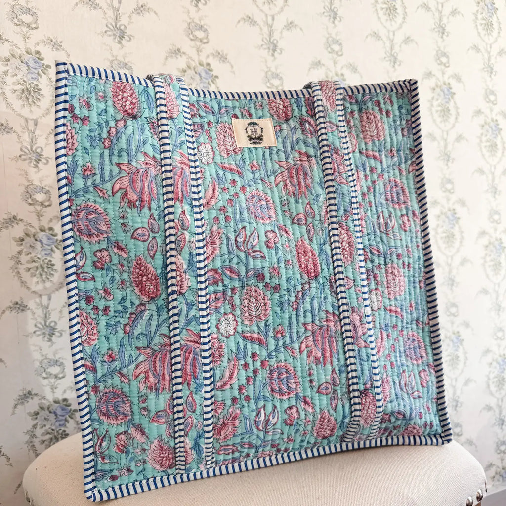 Large Quilted Tote Bag