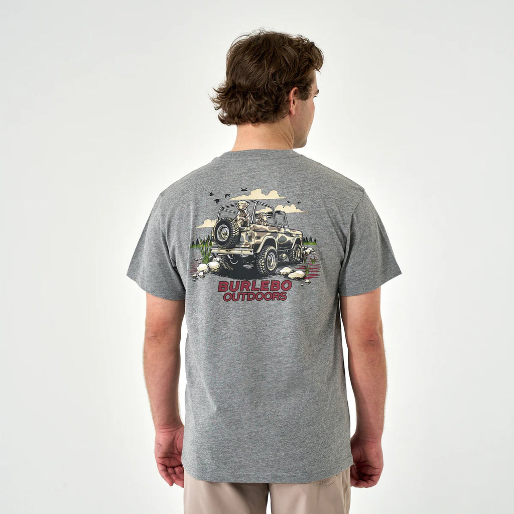 Off Road Bronco SS Pocket Tee Dark Heather Grey