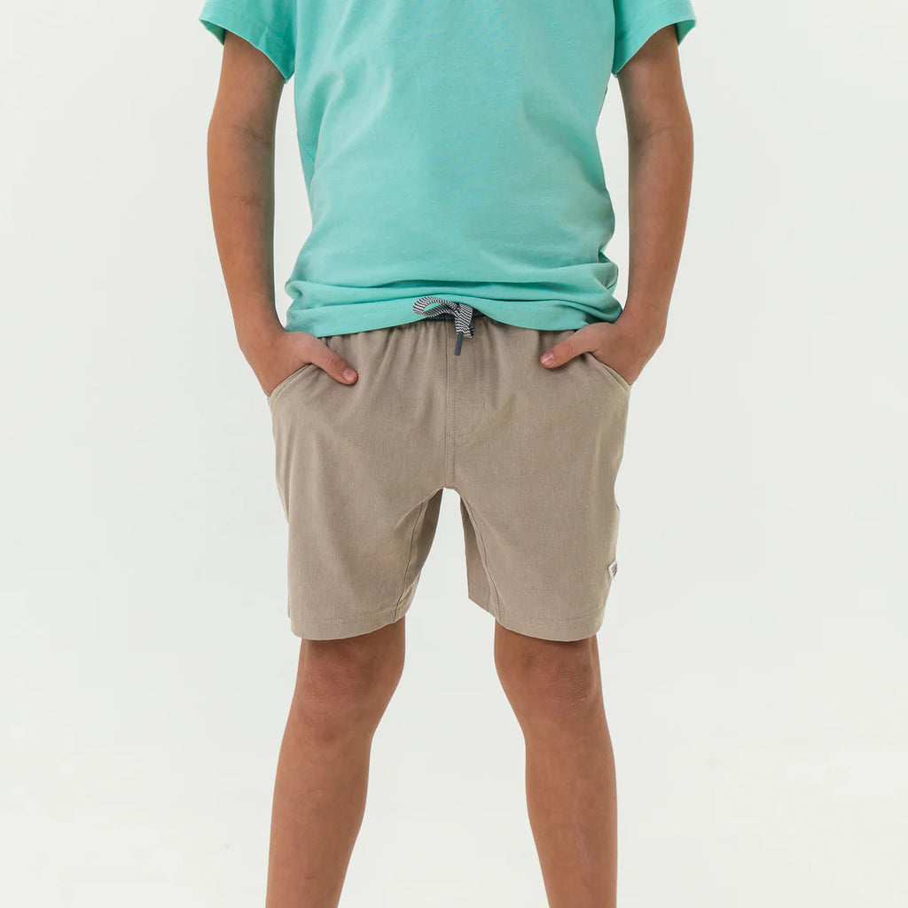 Youth Athletic Short Heather Khaki - Venado Camo Liner