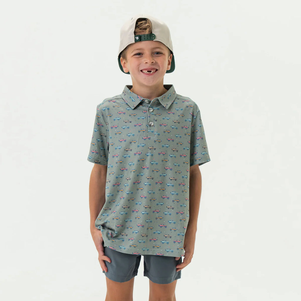 Youth Vintage Cruiser Polo Green