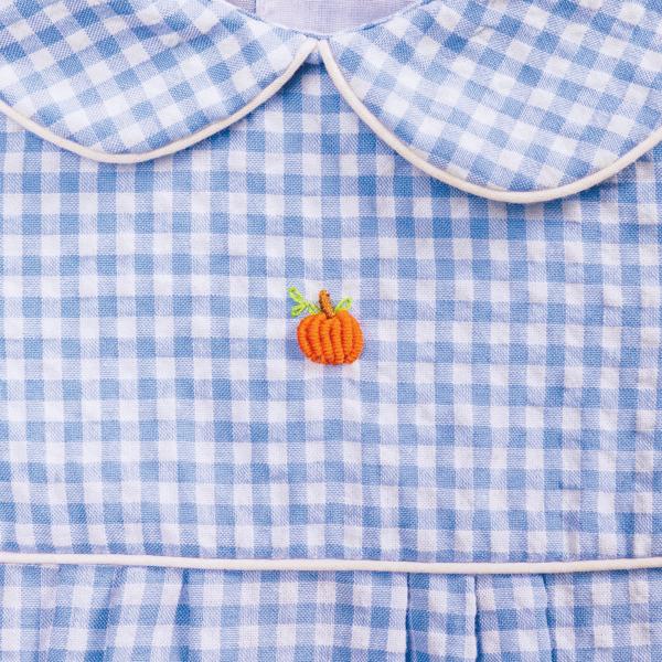 Blue Gingham Pumpkin Bubble