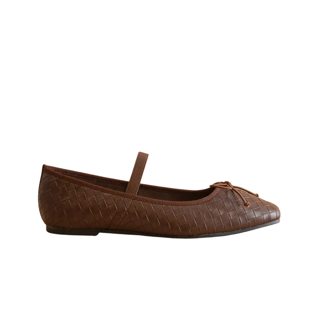 The Logan | Coffee Ballet Flat
