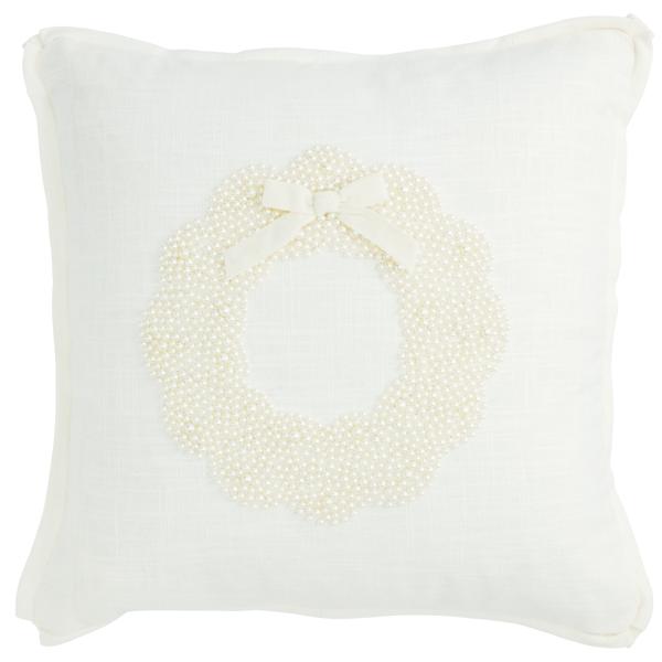 White Christmas Pearl Pillow