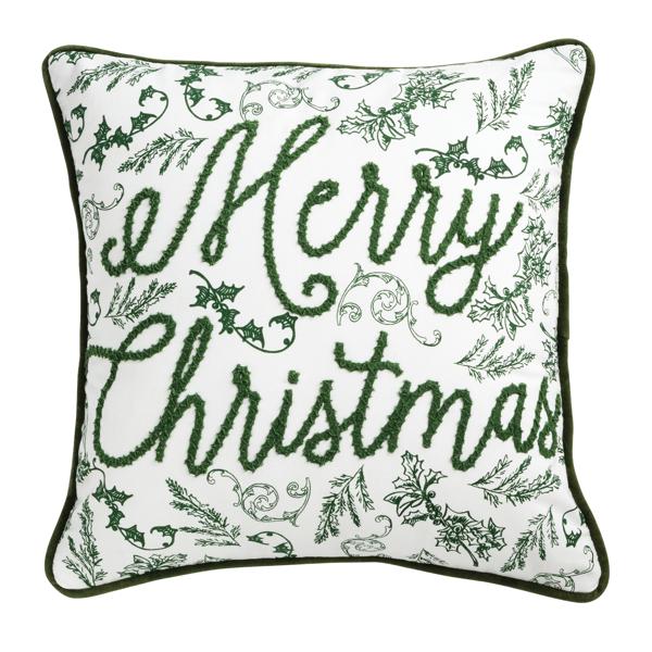 Green Toile Pillow