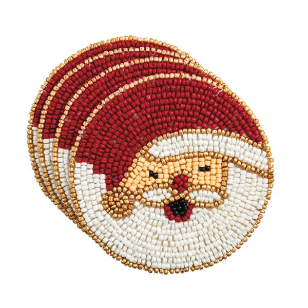 Christmas Beaded Coaster Set