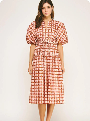 Magenta Floral Scoop Back Tier Maxi Dress