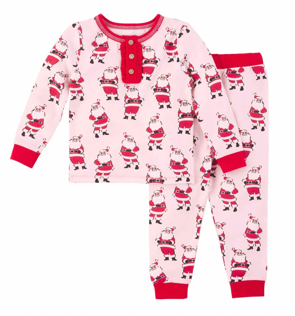 Pink Vintage Santa PJ Set
