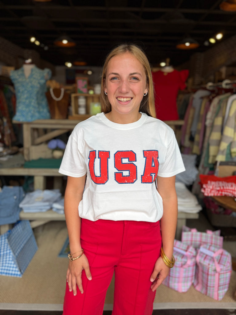 USA Boyfriend Tee Sea Salt