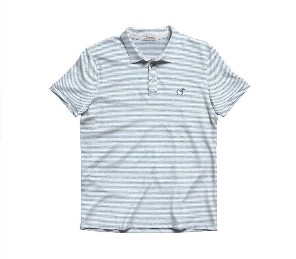 YOUTH Peach State Pride Azalea Stripe Performance Polo