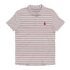 UGA Block G White Red & Black Beech Stripe Polo