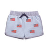 Embroidered Flag Swim Trunk