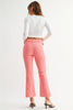 FINAL SALE - Red Gingham High Rise Tonal Crop Flare Pant