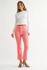 FINAL SALE - Red Gingham High Rise Tonal Crop Flare Pant