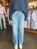 Medium Denim Scissor Cut Wide Leg Jean