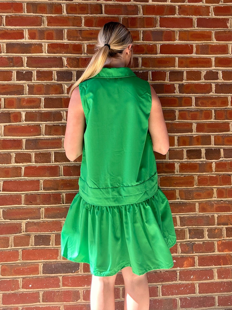 FINAL SALE - Kelly Green Dress