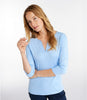 FINAL SALE - Women's Pima Splitneck 3/4 Sleeve Tunic
