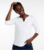 FINAL SALE - Women's Pima Splitneck 3/4 Sleeve Tunic