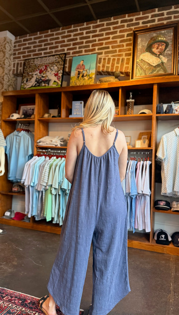 Textured Flared Jumpsuit