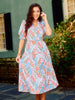 Evie Happy Blooms Pink Dress