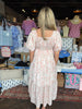 Blush Rose Tiered Floral Puff Sleeve Dress
