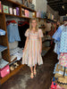 Rainbow Blouson Maxi Dress