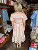 Rainbow Blouson Maxi Dress