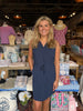 Venture Stretch Seersucker Dress Nautical Navy