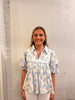 Azure Floral Top