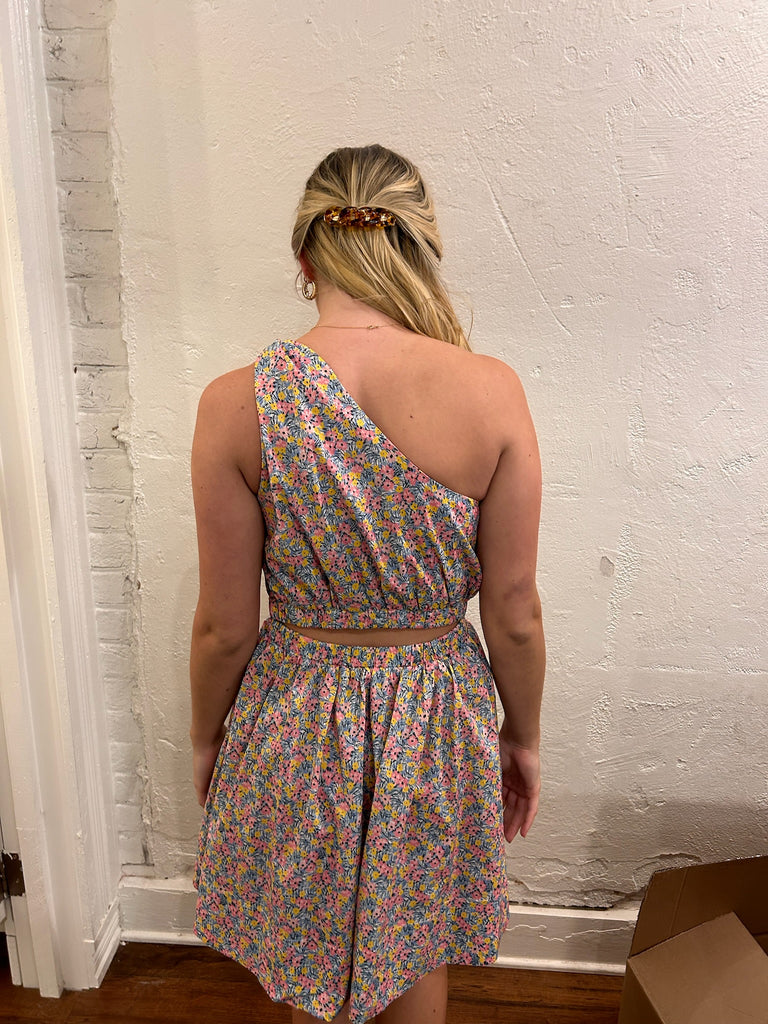 Mykonos Meadow One Shoulder Dress