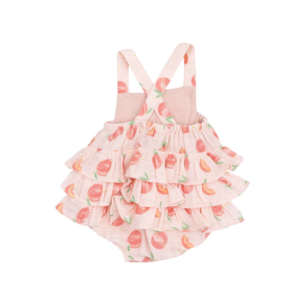 Pink Sweet Peach Ruffle Sunsuit