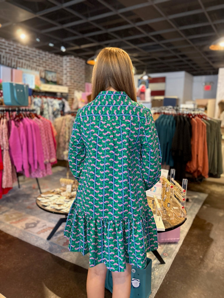 Fiona Honey Vines Dress Green