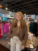 Thermal Henley Sweater Top