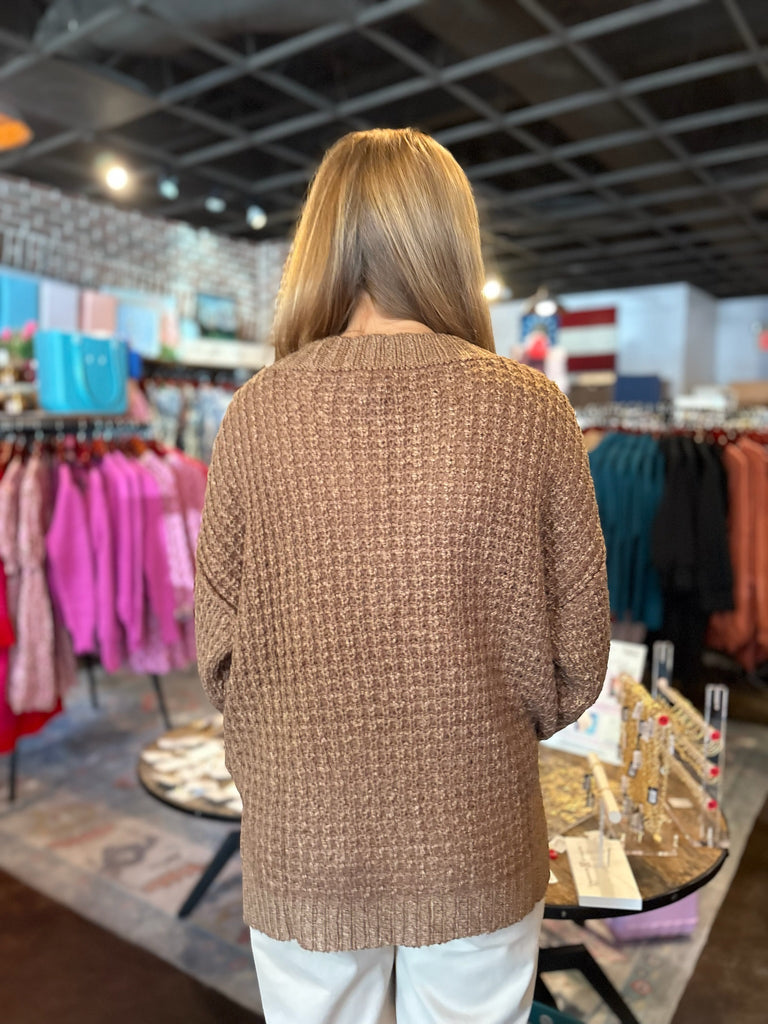 Thermal Henley Sweater Top