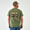 Duck Dog Stamp SS Pocket Tee Heather Olive