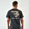 Flying B Deer Camo Logo SS Pocket Tee Heather Black
