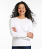 Women's Pima Crewneck LS Shirt White