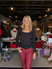 Black Scoop Neck Ribbed Knit Top