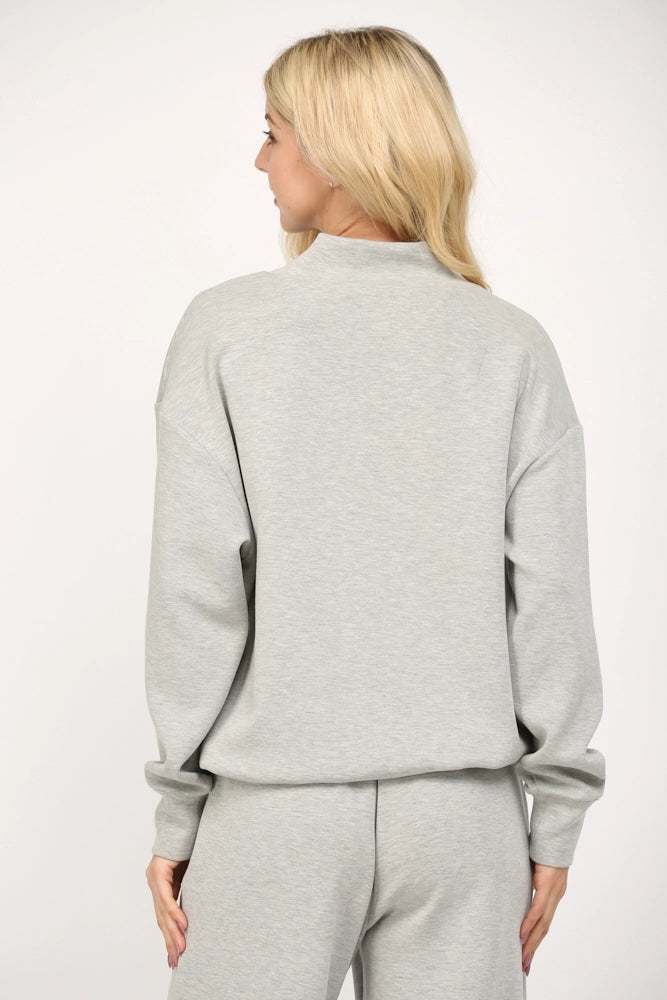 Modal Blend Cowl Neck Pullover