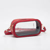 Clear/Gameday Double Zipper Oval Bag