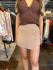 Check Wrap Skort