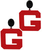 Red Letter G Earrings