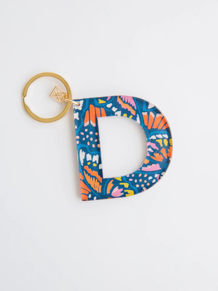 Initial Keychain - Forever Floral