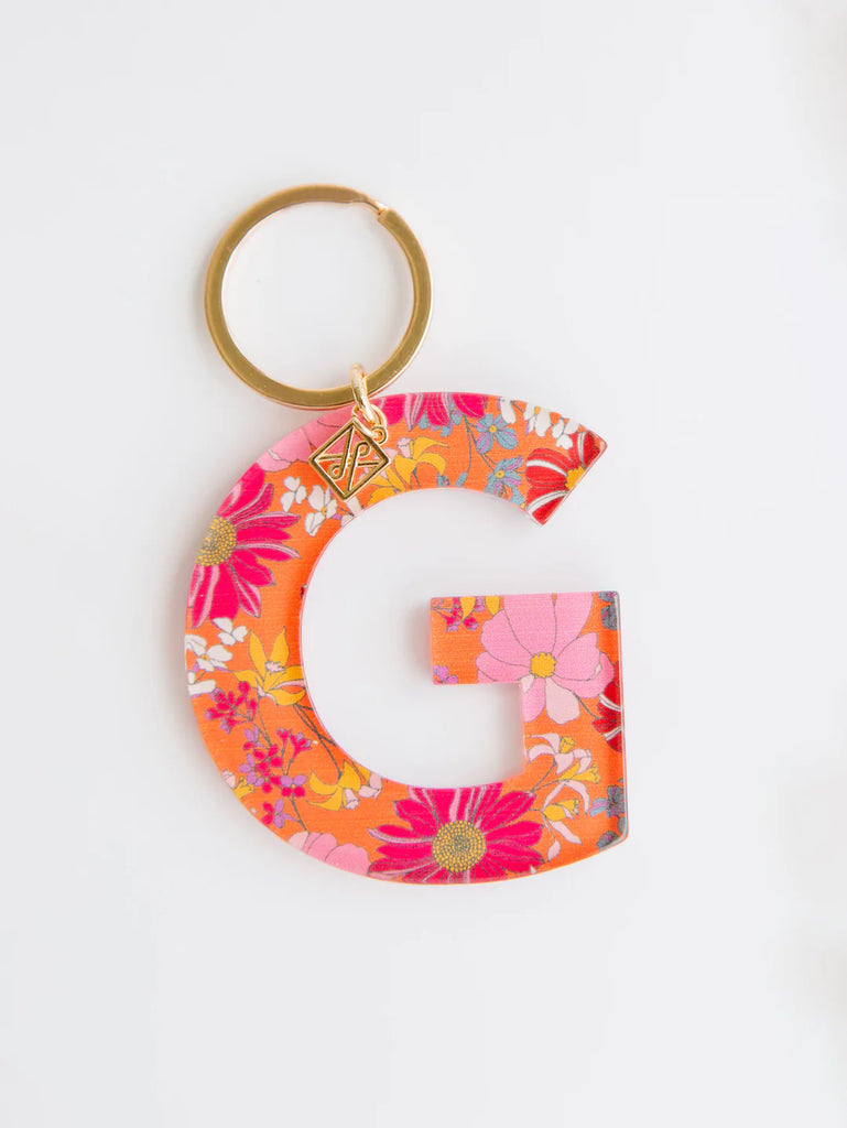 Initial Keychain - Forever Floral