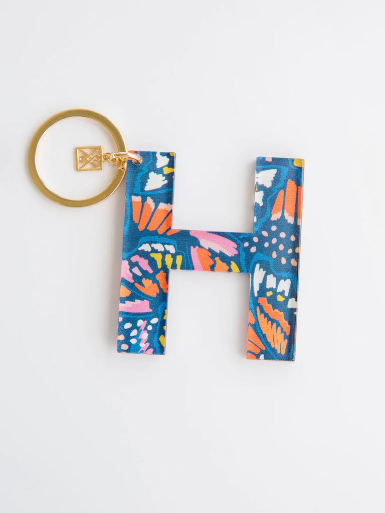 Initial Keychain - Forever Floral