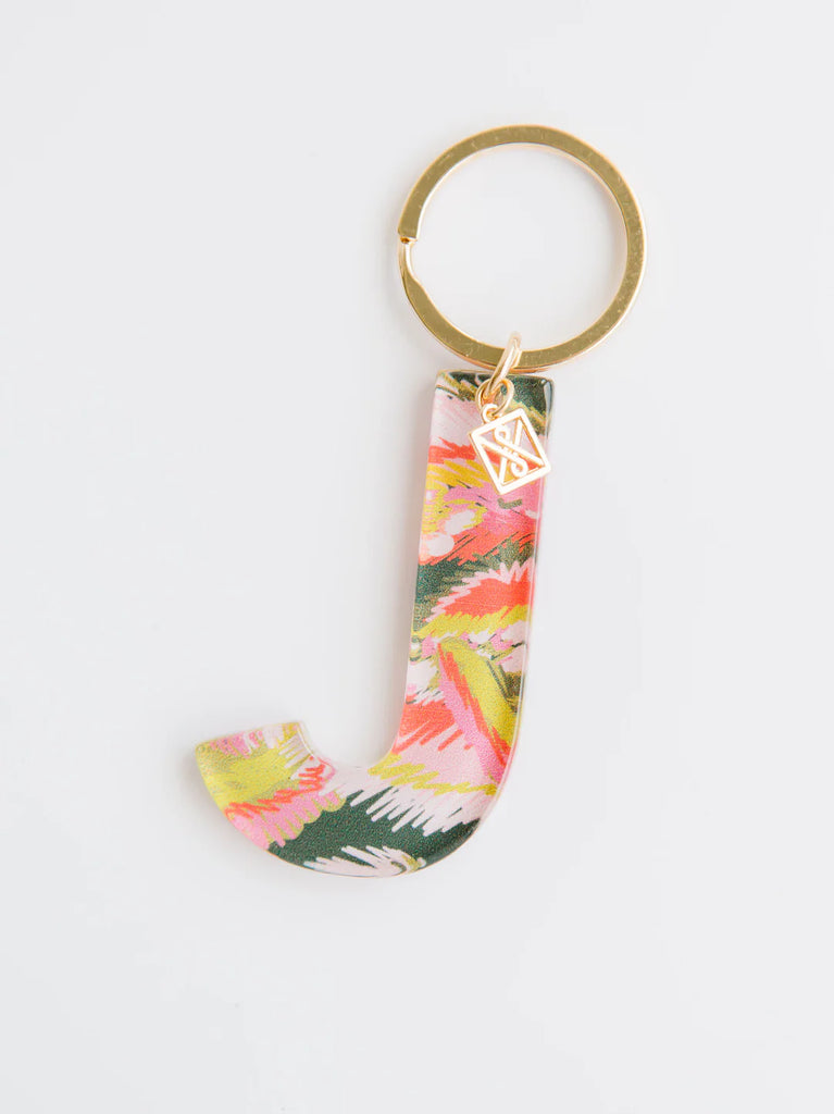 Initial Keychain - Forever Floral