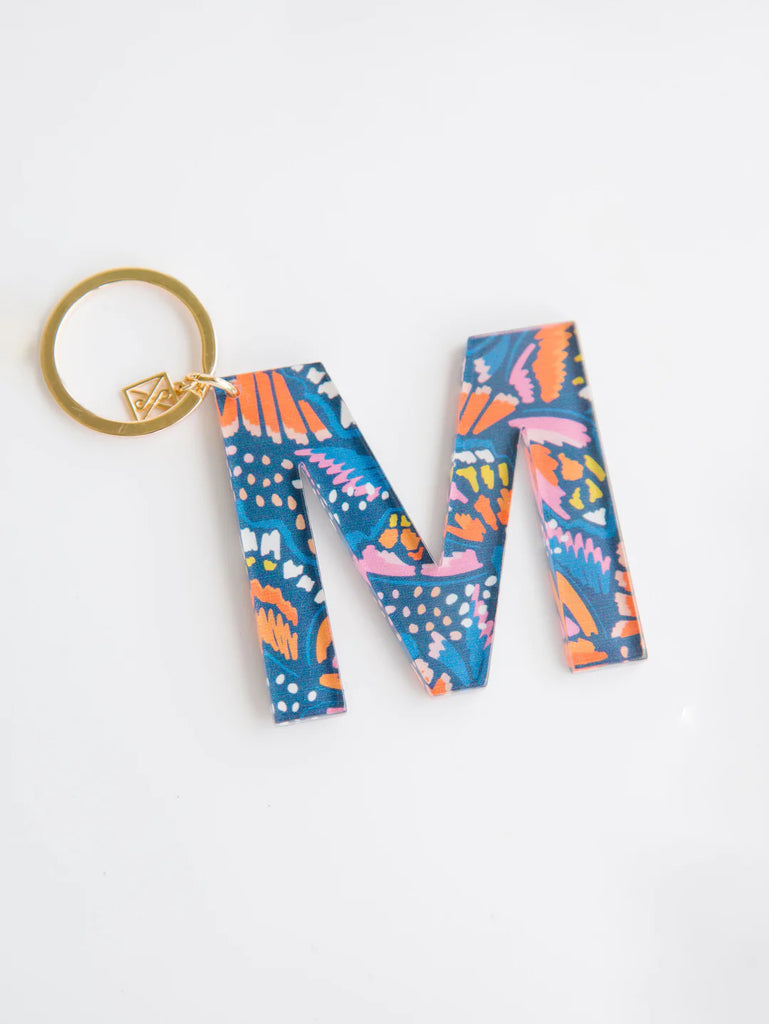 Initial Keychain - Forever Floral