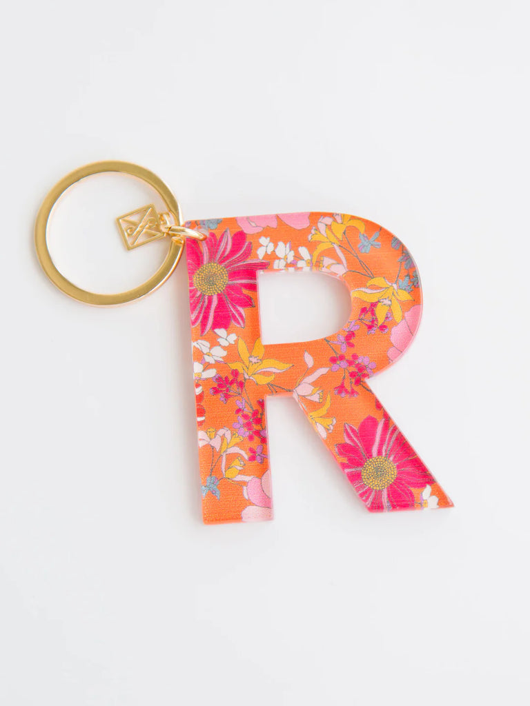 Initial Keychain - Forever Floral